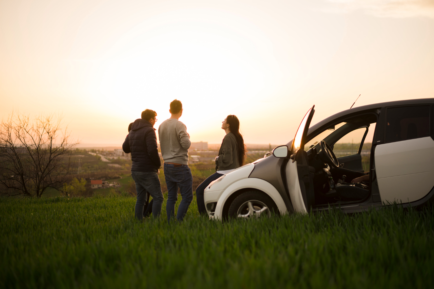 voiture-maison-famille-vert